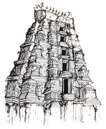 temple black & white